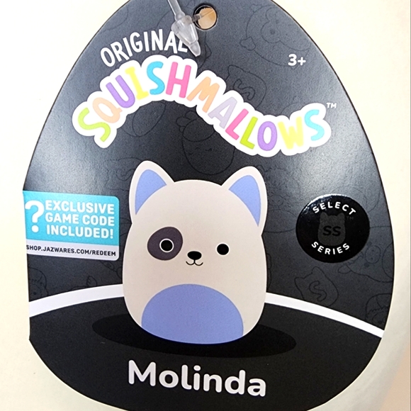 🖤 MOLINDA 🐶 White Bull Terrier Dog Roblox Select Series Original Squishmallow - Picture 2 of 8